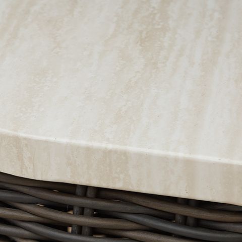 Kimora - Beige / Dark Brown - Square End Table - Hornell Furniture Outlet