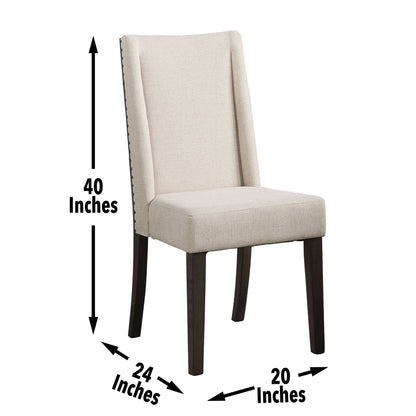 Napa - Upholstered Side Chair (Set of 2) - Dark Brown - Hornell Furniture Outlet