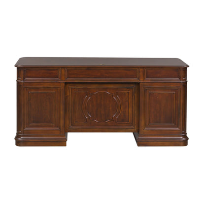 Brayton Manor - Jr Executive Desk - Dark Brown - Hornell Furniture Outlet