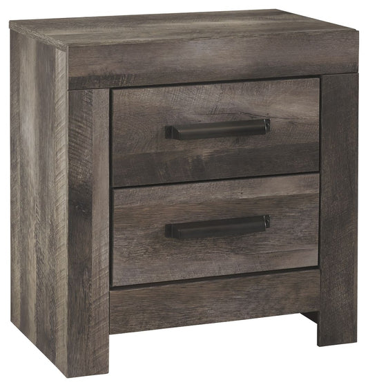 Wynnlow - Gray - Two Drawer Night Stand - Hornell Furniture Outlet