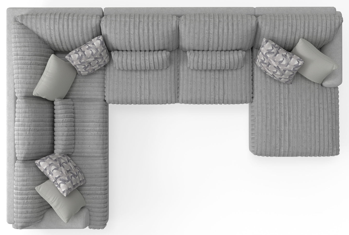 Titan - Sectional With Comfort Coil Seating And Accent Pillows Included - Hornell Furniture Outlet