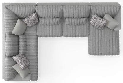 Titan - Sectional With Comfort Coil Seating And Accent Pillows Included - Hornell Furniture Outlet