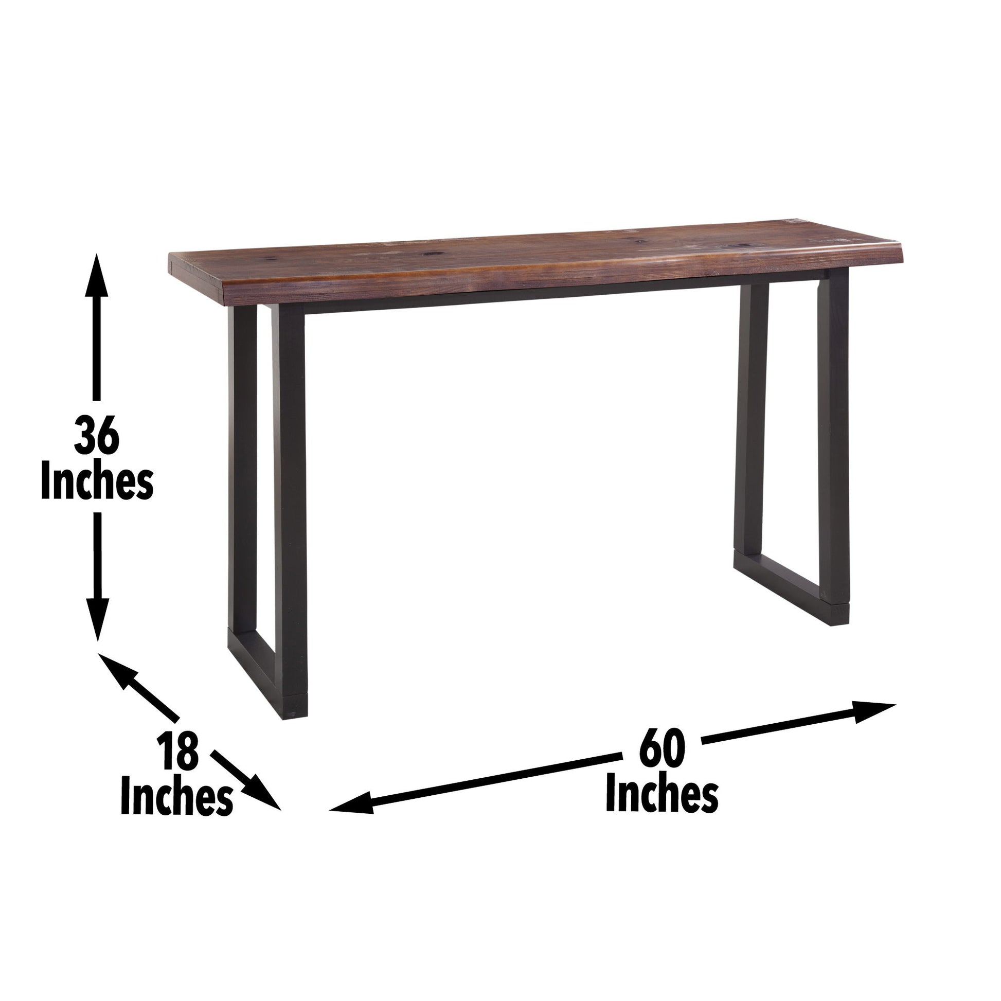 Jennings - Live Edge 3 Piece Counter Dining Set - Brown - Hornell Furniture Outlet