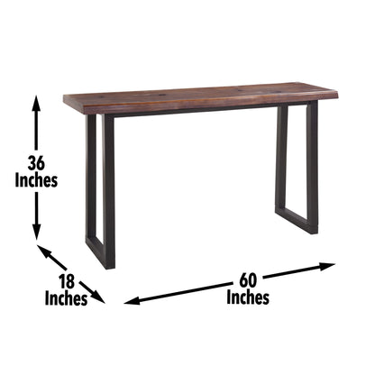 Jennings - Live Edge 3 Piece Counter Dining Set - Brown - Hornell Furniture Outlet