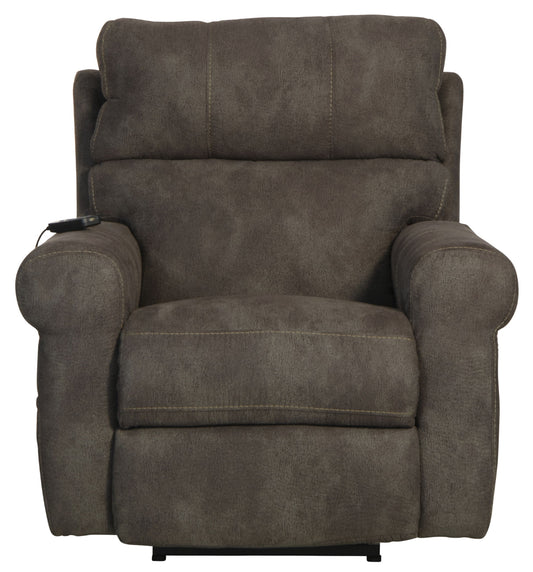 Tranquility - Power Headrest Power Lay Flat Reclining With CR3 Heat / Massage / Lumbar - Pewter - Hornell Furniture Outlet