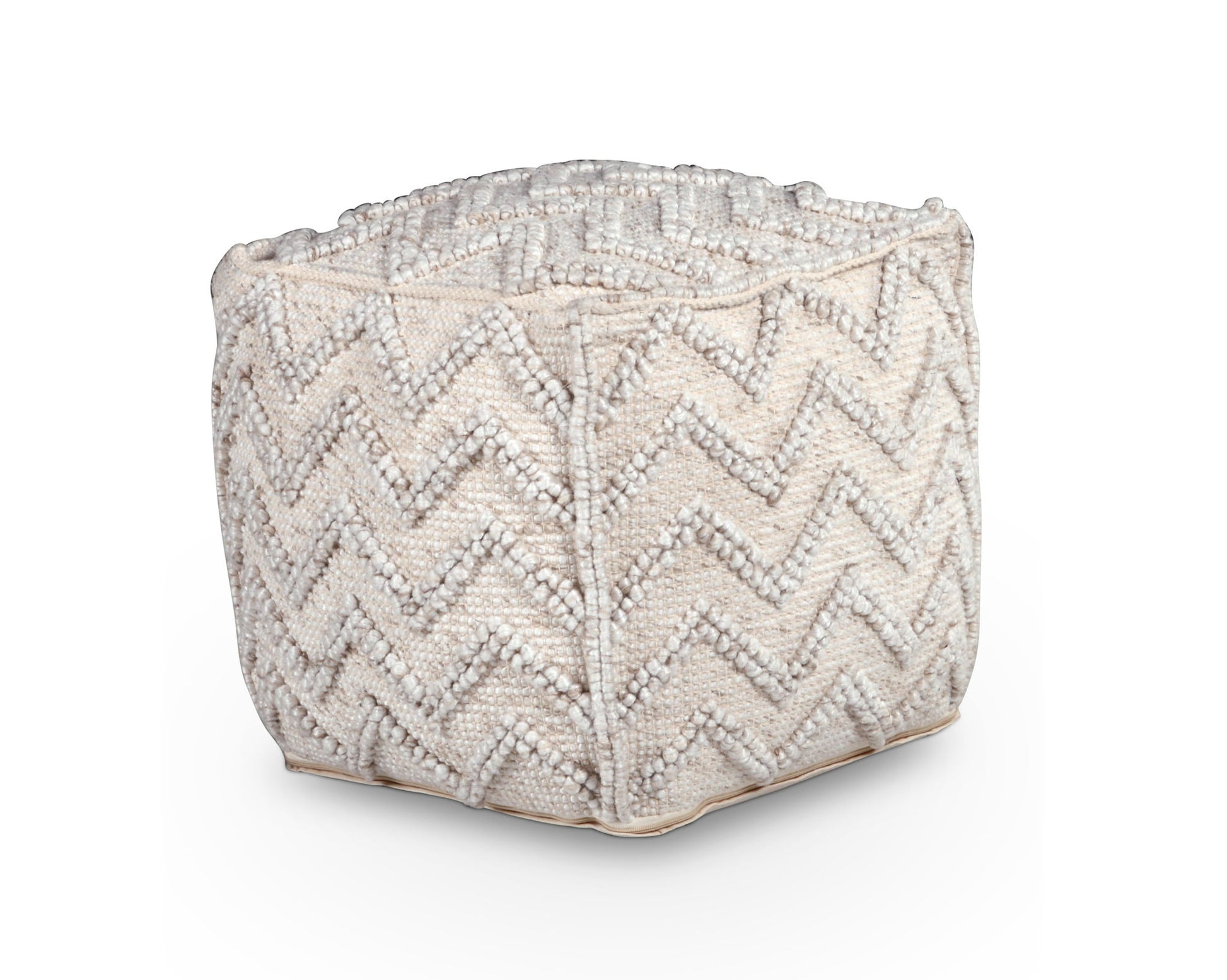 Kenzari - Square Zigzag Handwoven - Gray - Hornell Furniture Outlet