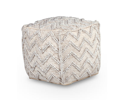 Kenzari - Square Zigzag Handwoven - Gray - Hornell Furniture Outlet