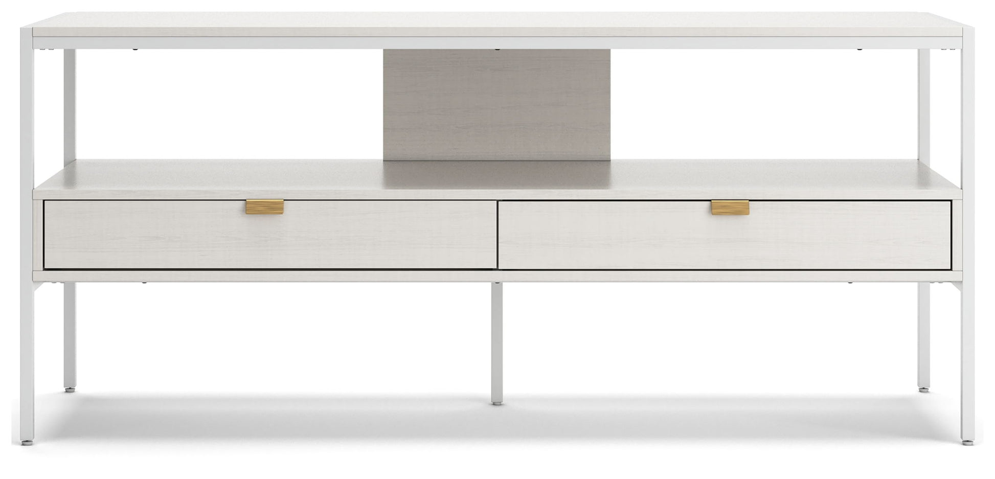 Deznee - White - Large TV Stand - Hornell Furniture Outlet