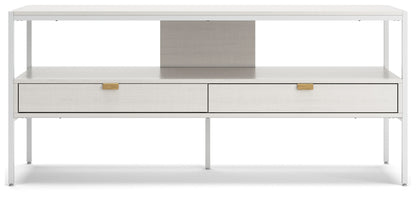 Deznee - White - Large TV Stand - Hornell Furniture Outlet