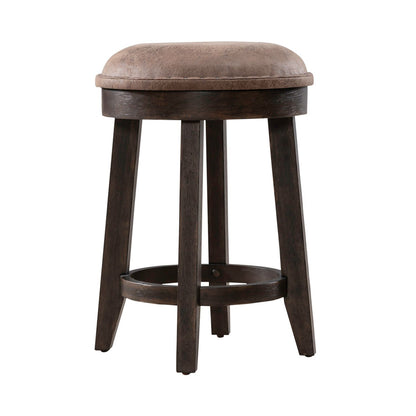 Paradise Valley - Upholstered Console Stool (RTA) - Dark Brown - Hornell Furniture Outlet