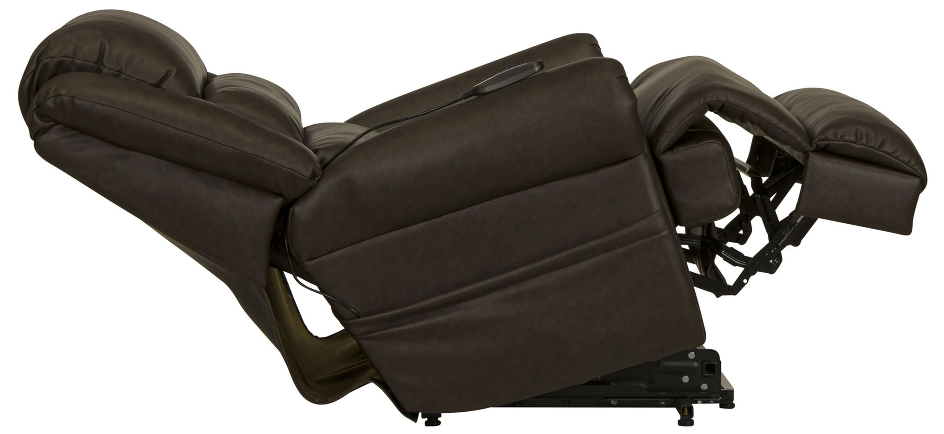 Muncy - Power Lift Chaise Recliner With Dual Motor & Zero Gravity - Walnut - Hornell Furniture Outlet