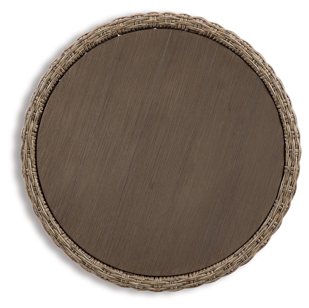 Danson - Beige - Round End Table - Hornell Furniture Outlet