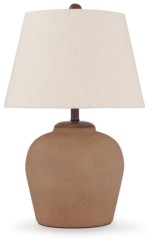 Scantor - Rust - Metal Table Lamp - Hornell Furniture Outlet