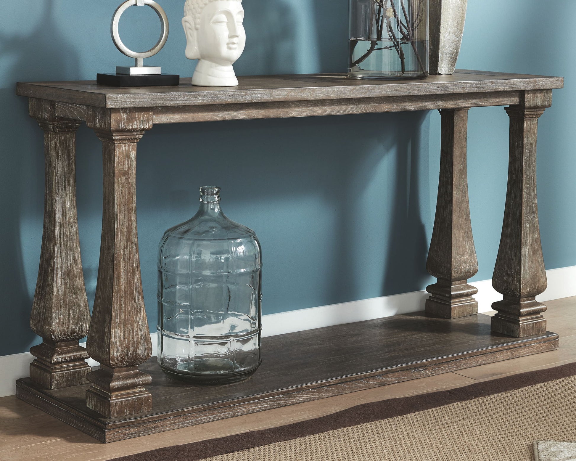 Johnelle - Gray - Sofa Table - Hornell Furniture Outlet