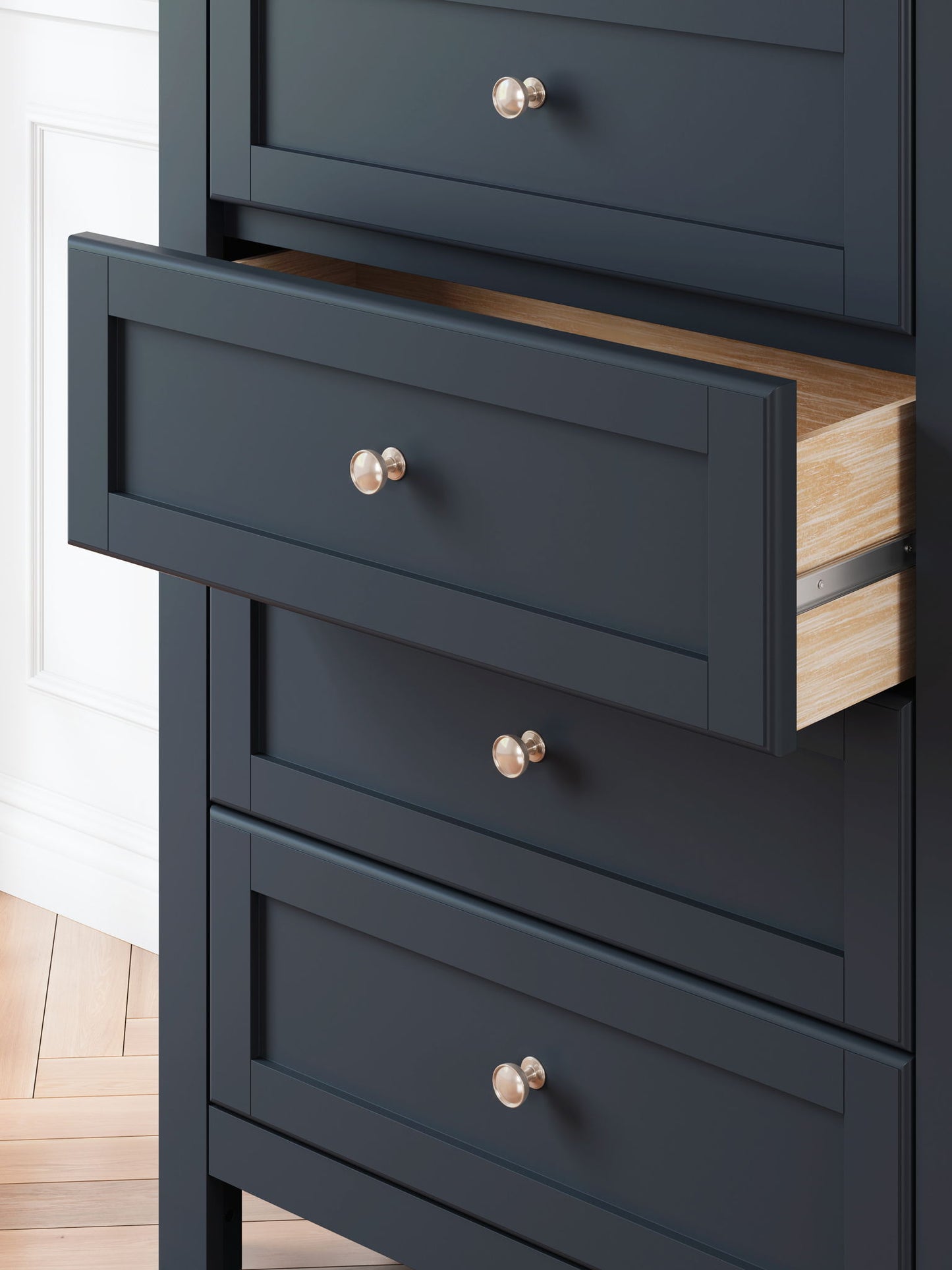 Landocken - Brown / Blue - Four Drawer Chest - Hornell Furniture Outlet