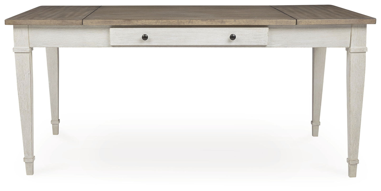 Skempton - RECT DRM Table w/Storage - White - Hornell Furniture Outlet