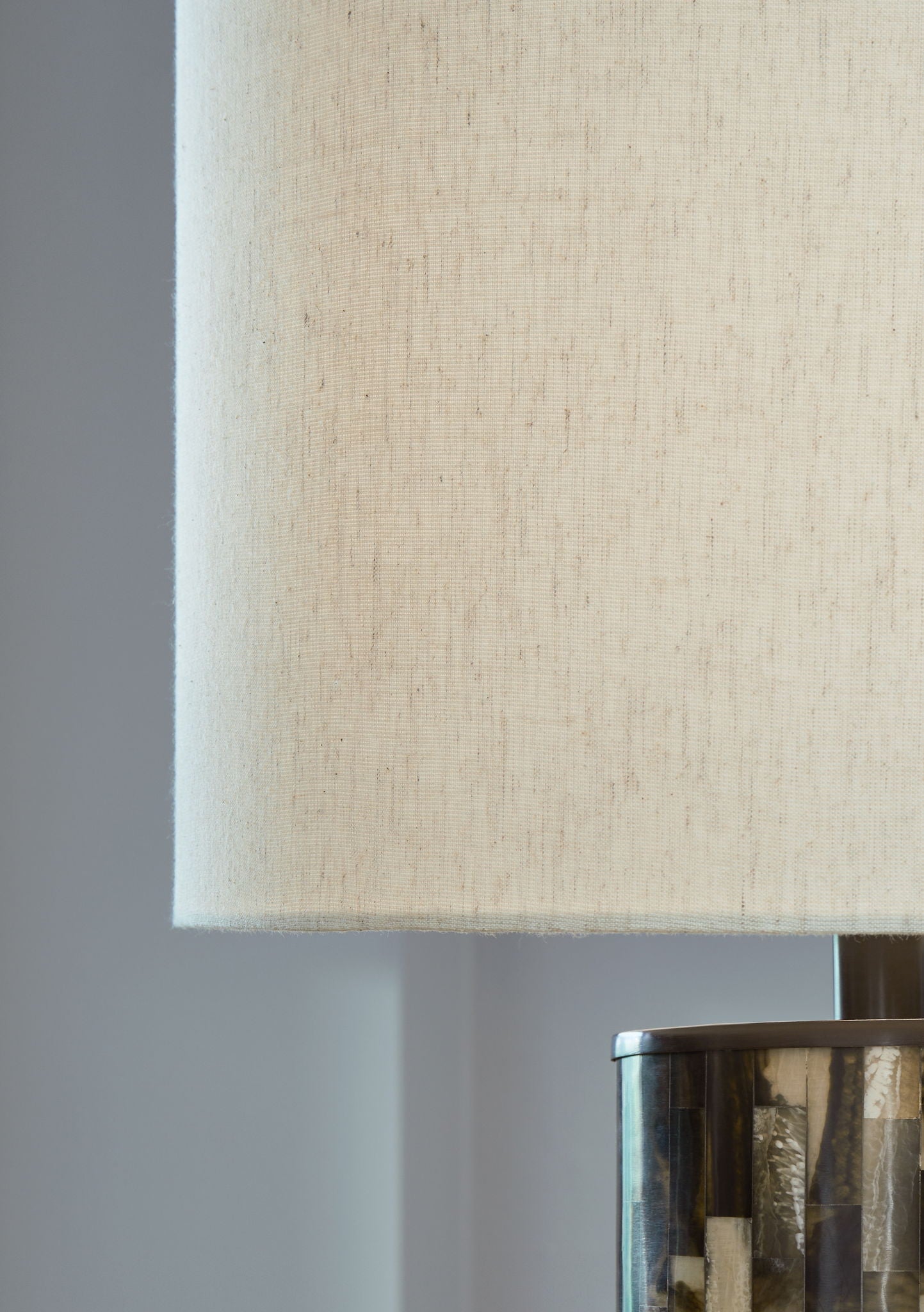 Ellford - Black / Brown / Cream - Poly Table Lamp - Hornell Furniture Outlet