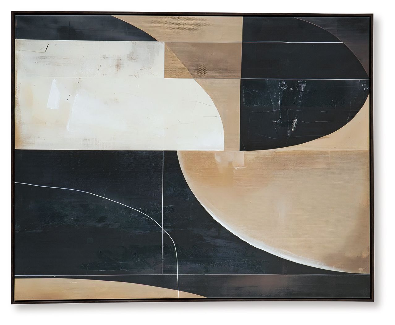 Ewanford - Black / Brown / Tan - Wall Art - Hornell Furniture Outlet