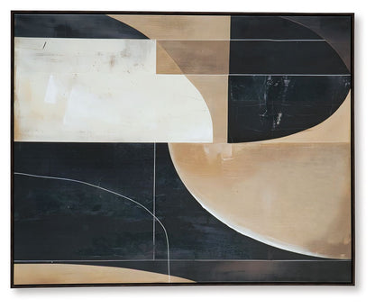 Ewanford - Black / Brown / Tan - Wall Art - Hornell Furniture Outlet