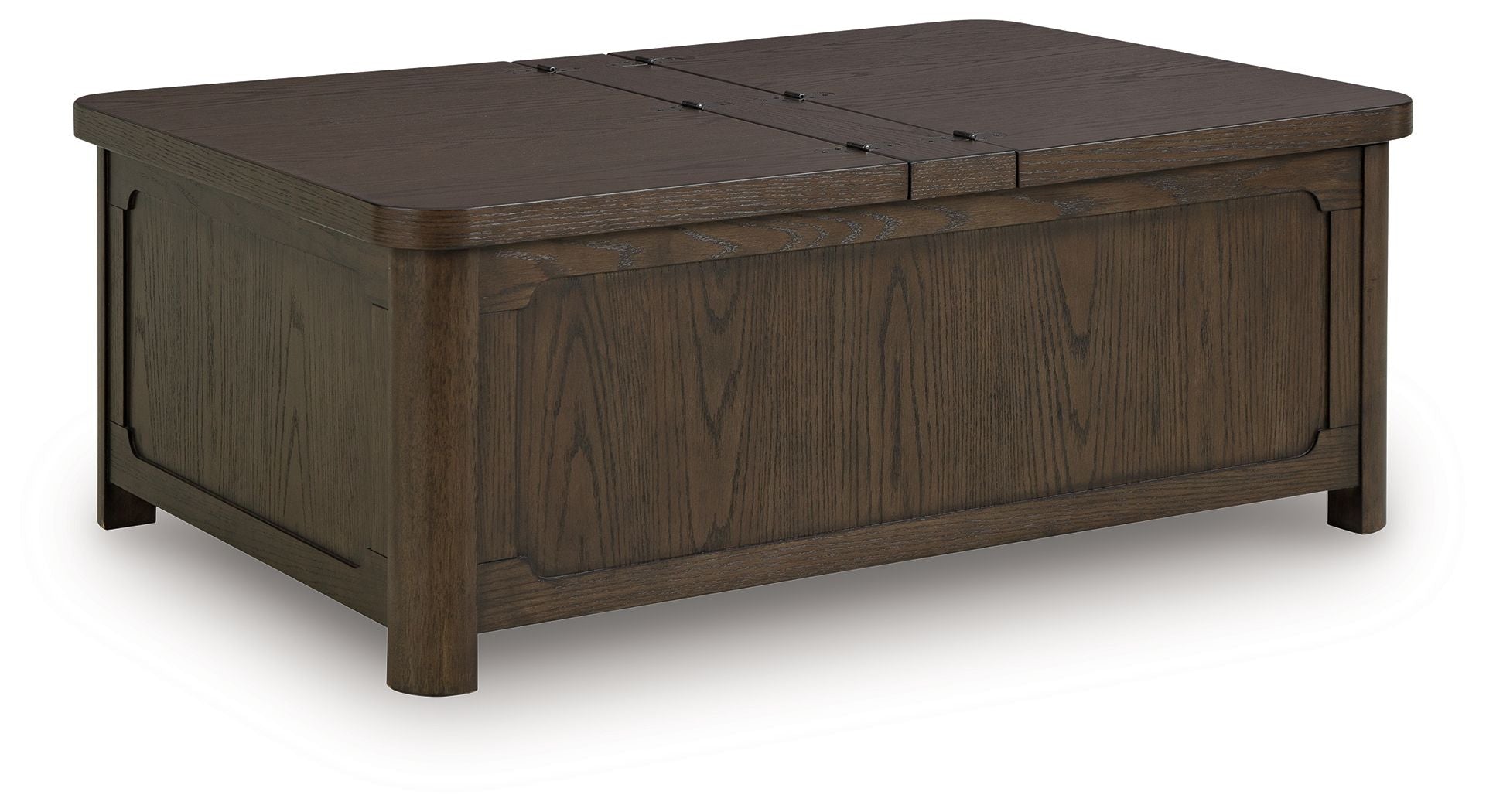 Breckington - Dark Brown - Cocktail Table With Storage - Hornell Furniture Outlet