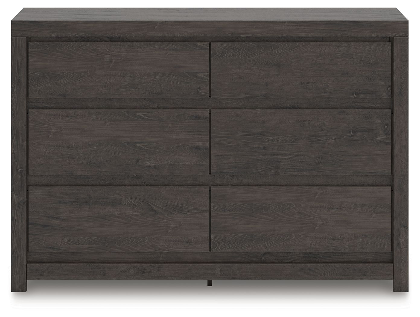 Fraluna - Charcoal - Six Drawer Dresser - Hornell Furniture Outlet