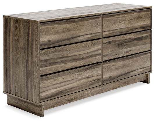 Shallifer - Brown - Six Drawer Dresser - Hornell Furniture Outlet