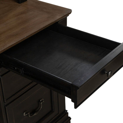 Meritage - Credenza & Hutch - Black - Hornell Furniture Outlet