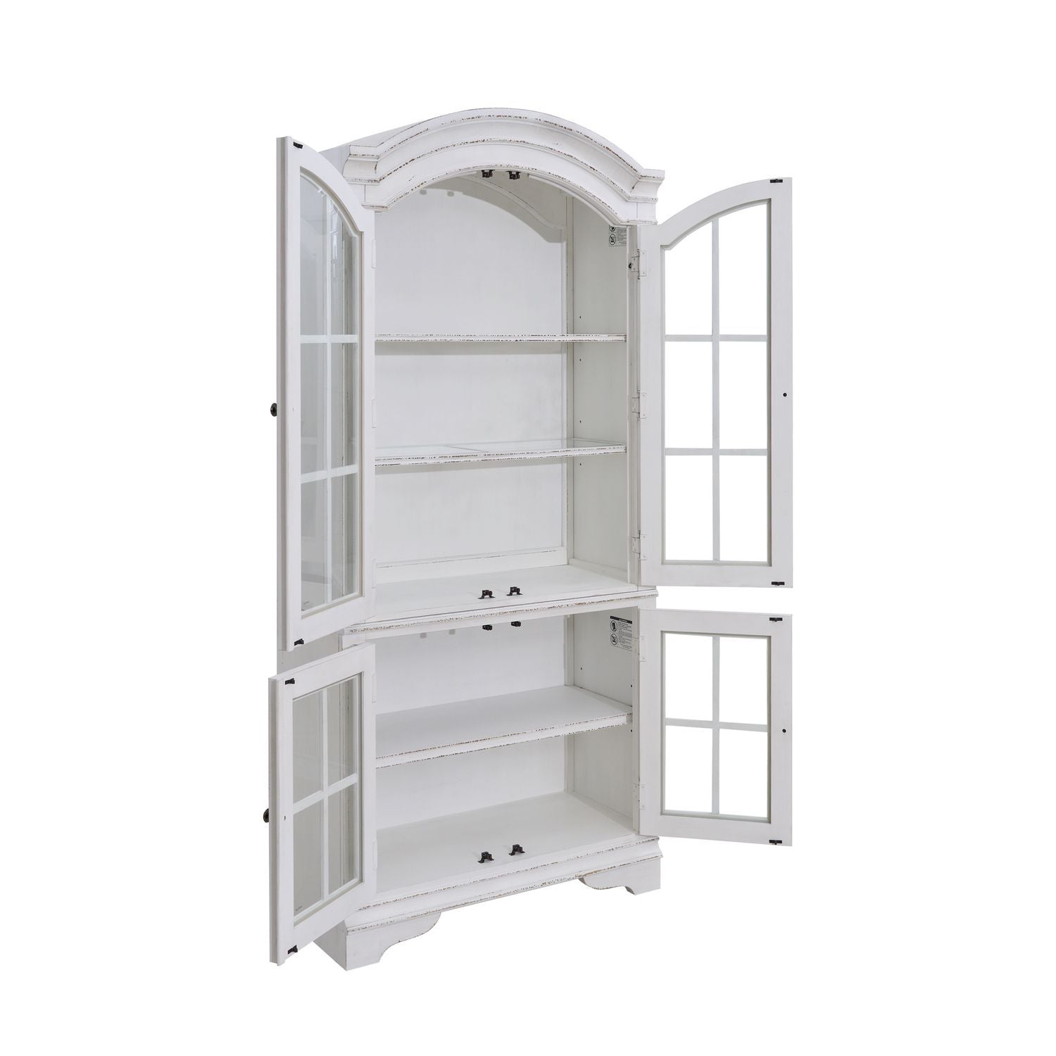 Magnolia Manor - Display Cabinet - Antique White / Weathered Bark - Hornell Furniture Outlet