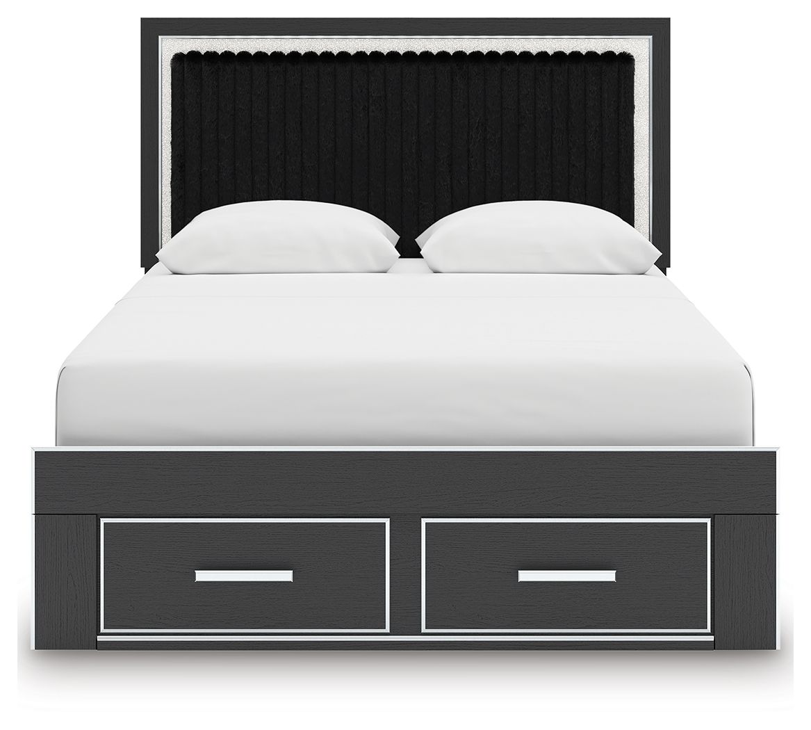 Zuraleus - Upholstered Panel Platform Storage Bed - Hornell Furniture Outlet