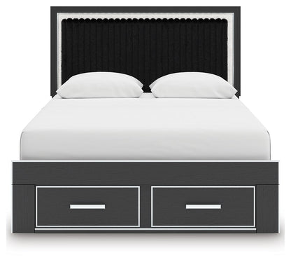 Zuraleus - Upholstered Panel Platform Storage Bed - Hornell Furniture Outlet