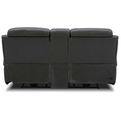 Bentley - Loveseat With Console P2 & ZG - Graphite - Hornell Furniture Outlet
