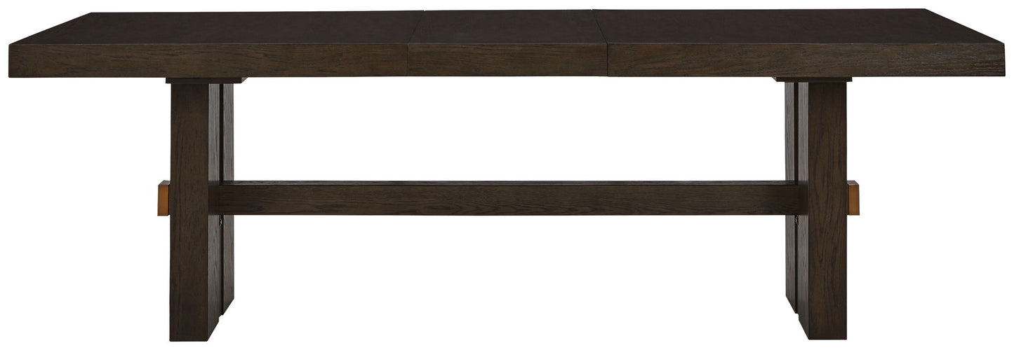 Burkhaus - Dark Brown - Rectangular Dining Room Extension Table - Hornell Furniture Outlet