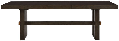 Burkhaus - Dark Brown - Rectangular Dining Room Extension Table - Hornell Furniture Outlet