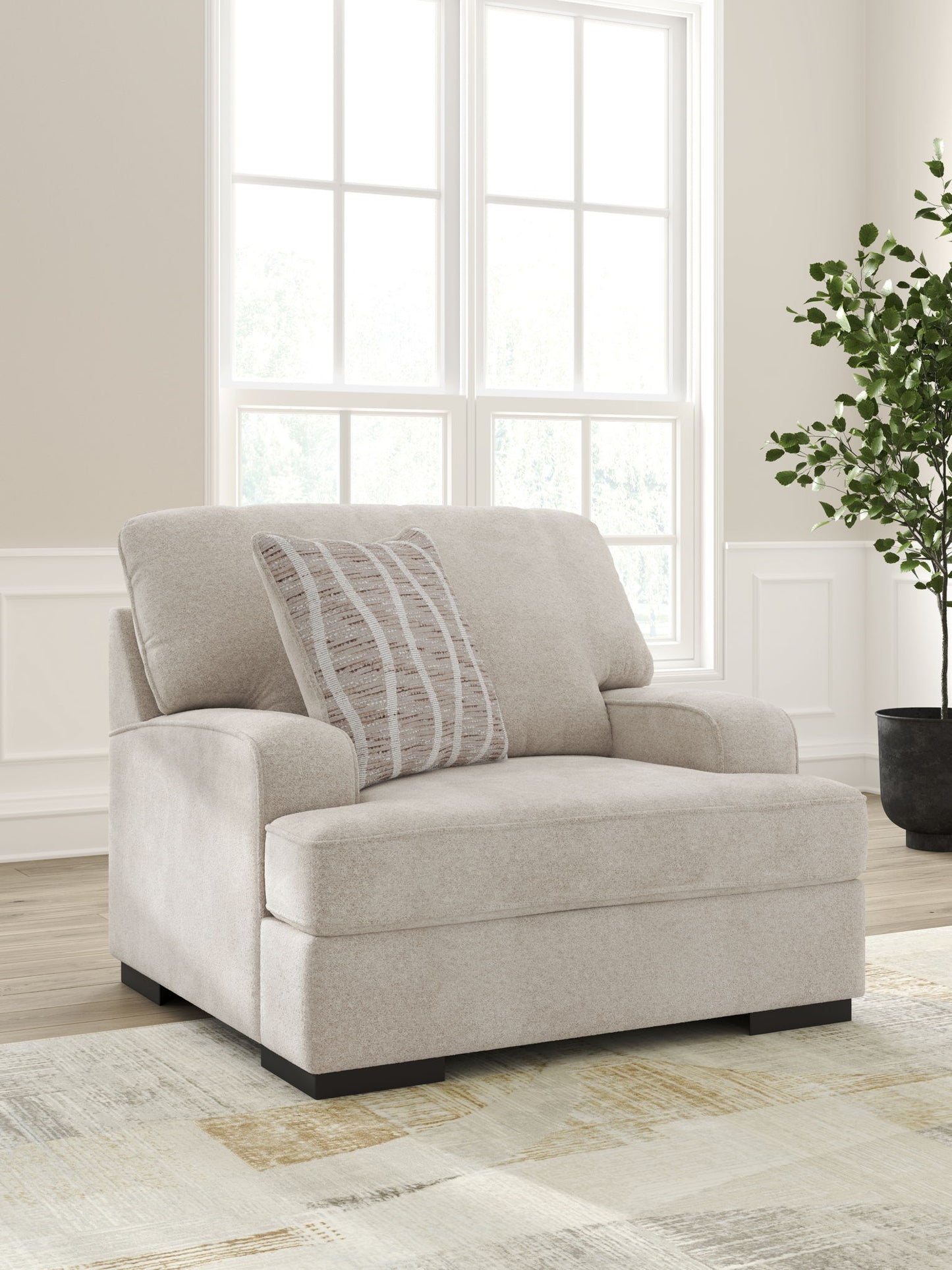 High Profile - Chair and a Half - Taupe - Hornell Furniture Outlet