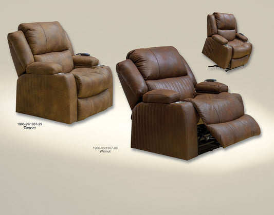 Kirk - Power Lift Lay Flat Recliner With Storage Arm & Dual Cupholders - Hornell Furniture Outlet