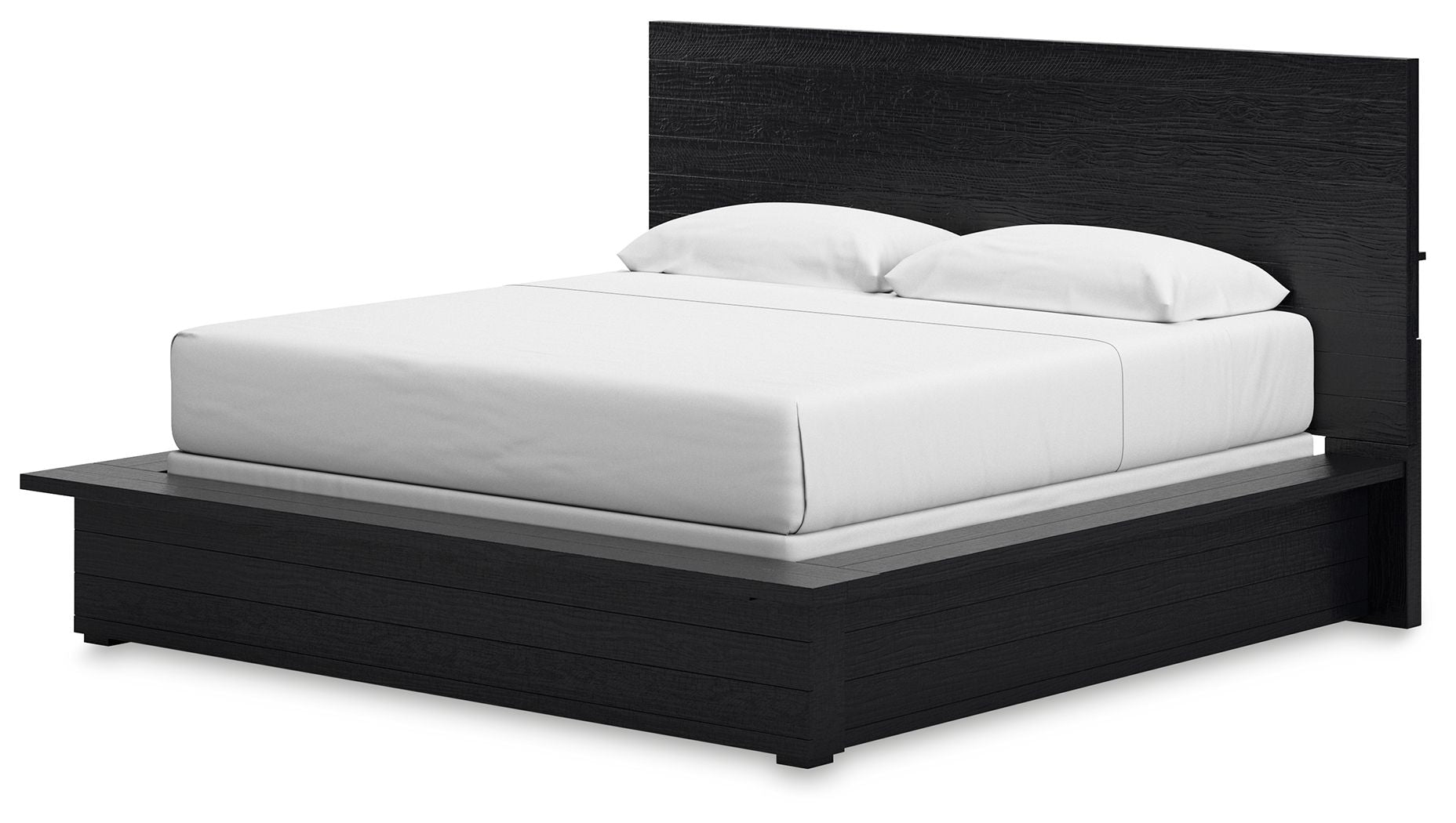 Londer - Black - King Panel Bed - Hornell Furniture Outlet