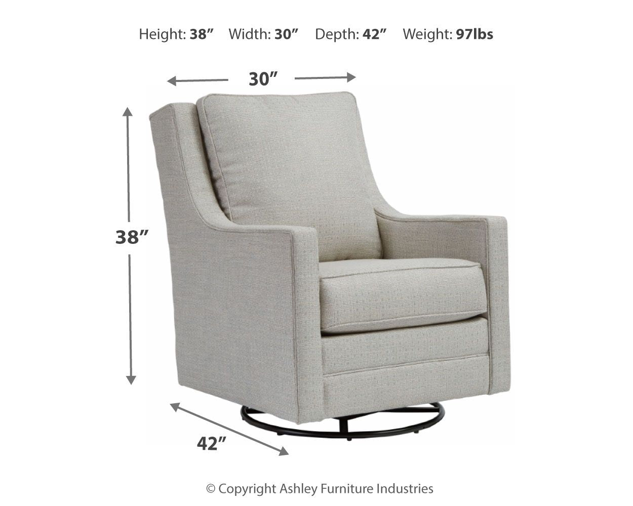 Kambria - Swivel Glider Accent Chair - Hornell Furniture Outlet