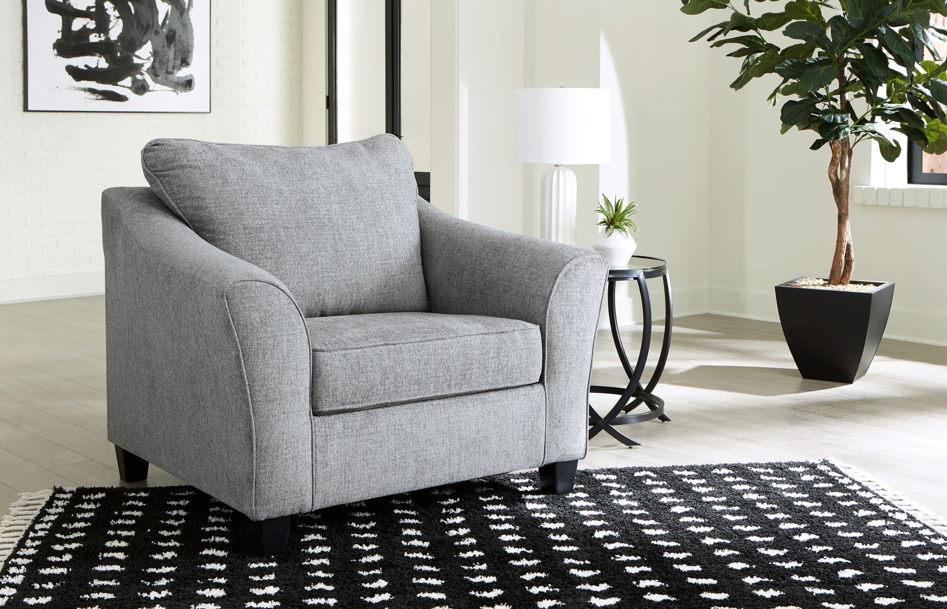 Mathonia - Smoke - Chair And A Half - Hornell Furniture Outlet