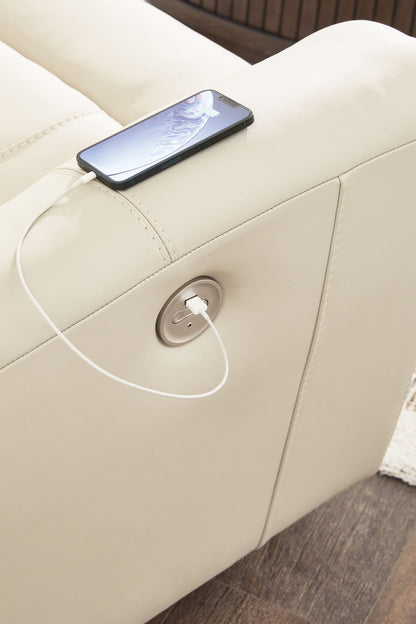 Dahlmoore - Almond - Power Rocker Recliner - Hornell Furniture Outlet