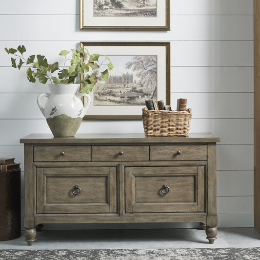 Americana Farmhouse - Credenza - Light Brown - Hornell Furniture Outlet