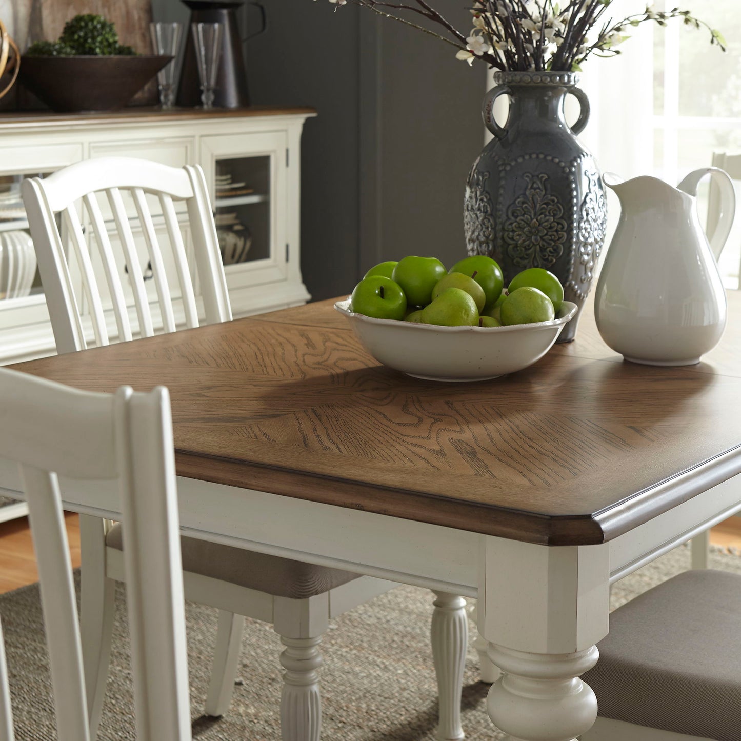 Cumberland Creek - Rectangular Leg Table - White - Hornell Furniture Outlet