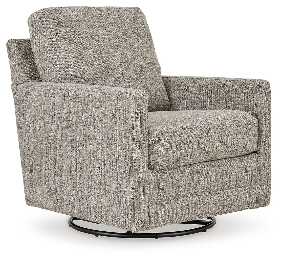 Bralynn - Linen - Swivel Glider Accent Chair - Hornell Furniture Outlet