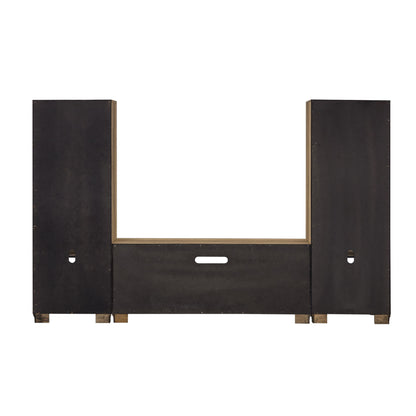 Sun Valley - Entertainment Center With Piers - Light Brown - Hornell Furniture Outlet