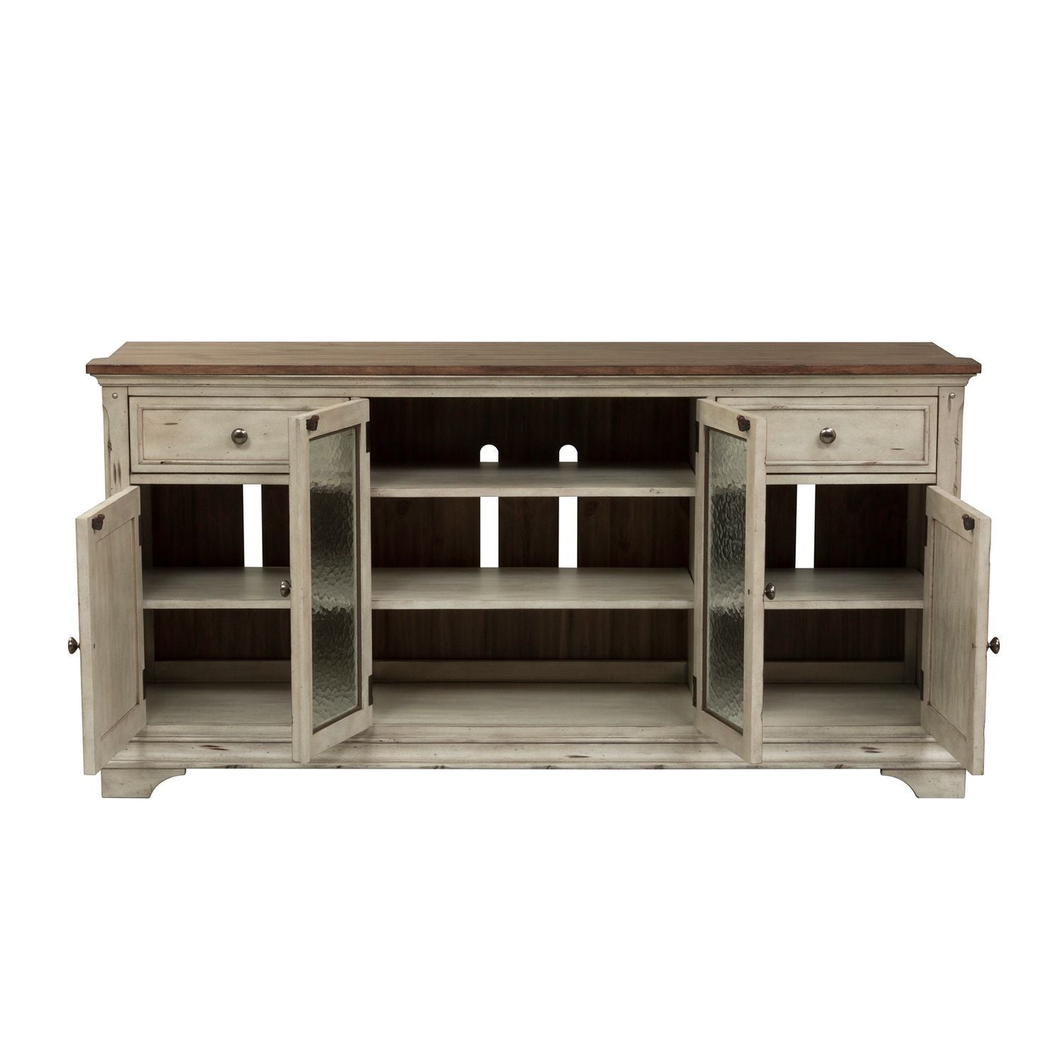 Morgan Creek - Entertainment TV Stand - White - Hornell Furniture Outlet