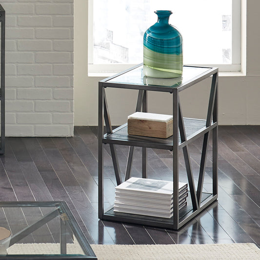 Arista - Chair Side Table - Dark Gray - Hornell Furniture Outlet