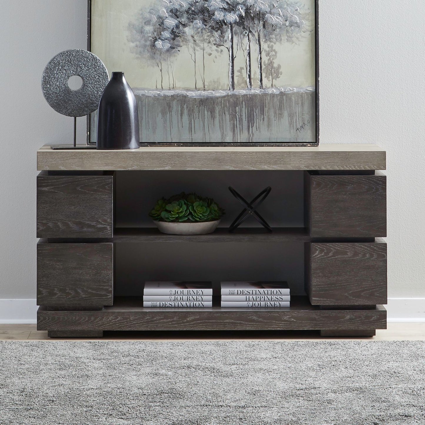 Piedmont - Sofa Table - Charcoal / Ash - Hornell Furniture Outlet