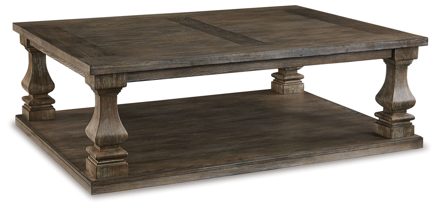 Johnelle - Rectangular Cocktail Table - Gray - Hornell Furniture Outlet