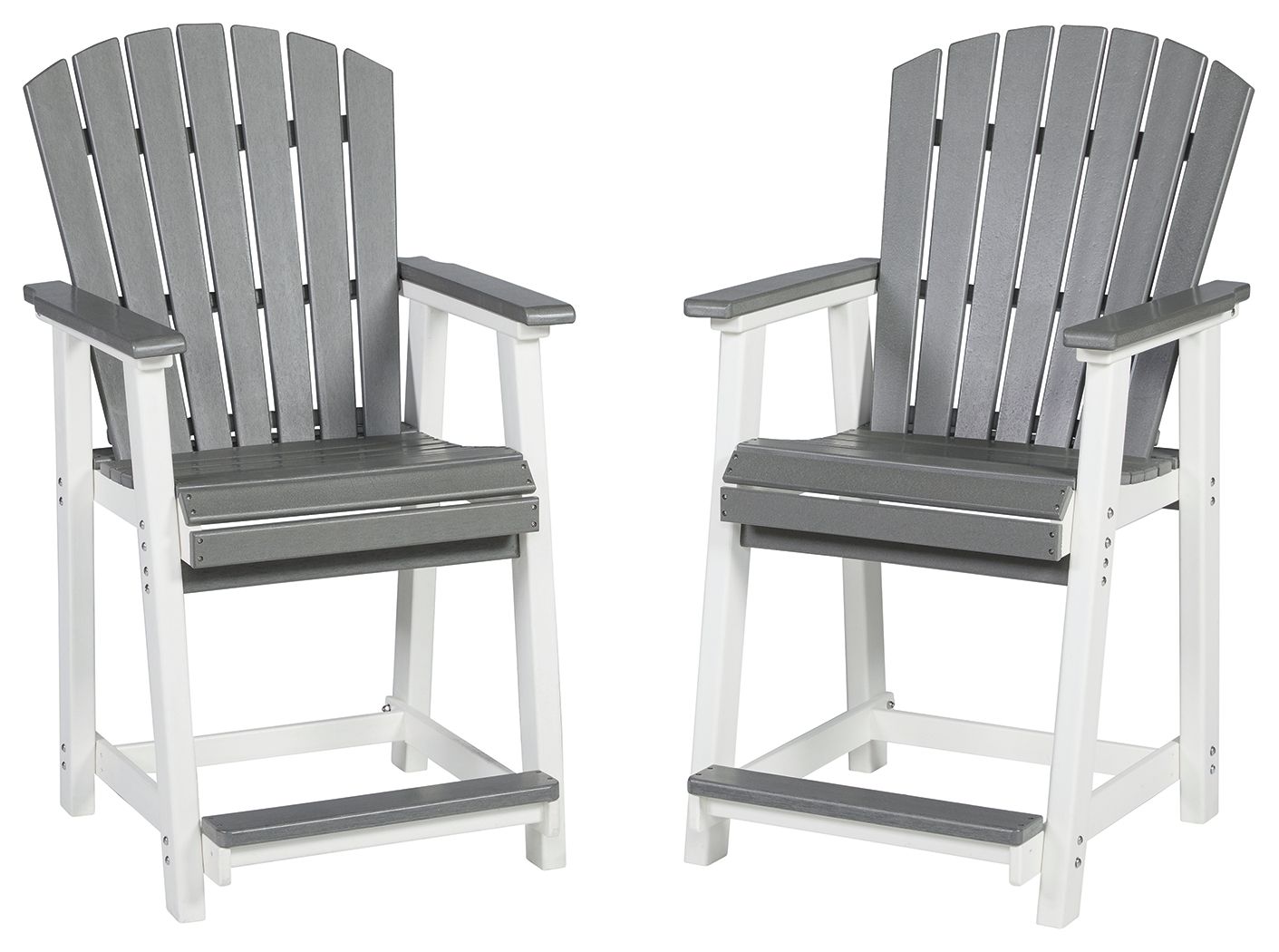 Transville - Gray / White - Barstool (Set of 2) - Hornell Furniture Outlet