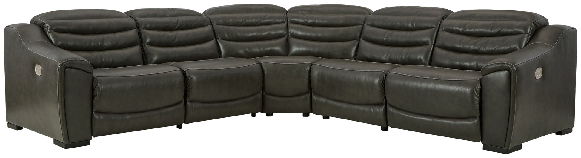 Center Line - Power Recliner Sectional - Hornell Furniture Outlet