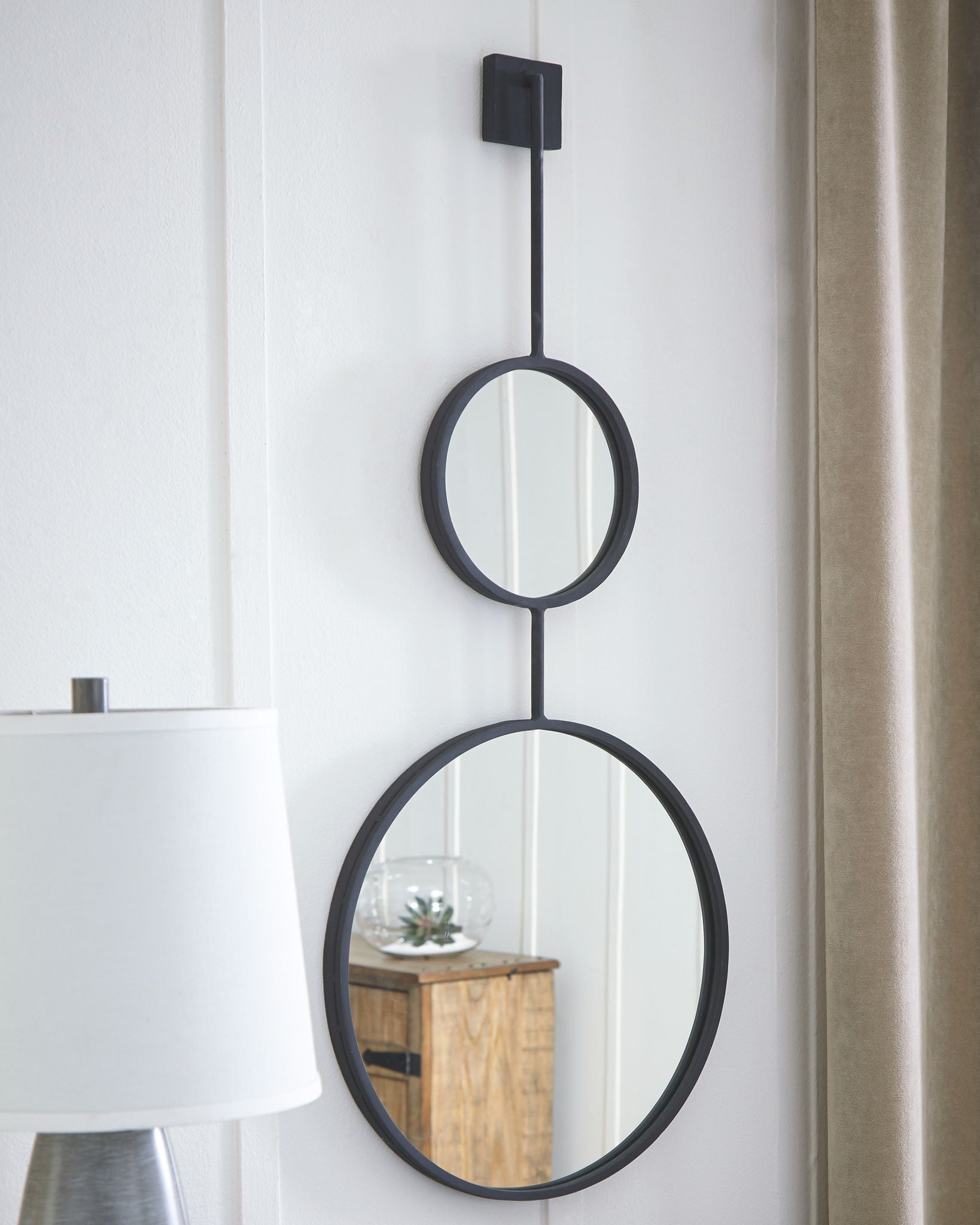 Brewer - Black - Accent Mirror - Hornell Furniture Outlet